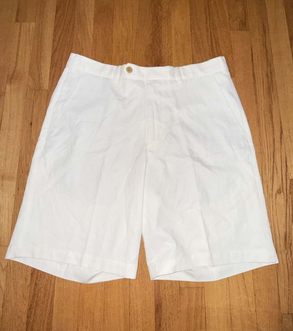 Nat Nast Luxury Originals White Cotton Blend Casual Shorts Size 36